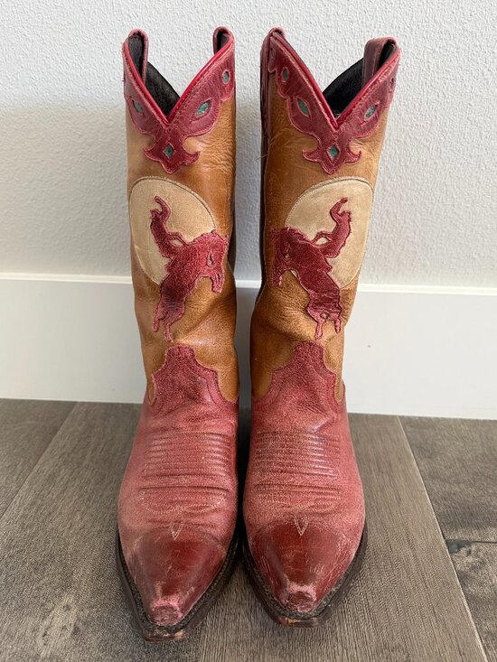 Caborca Other - Caborca Boots Size 6 dusty pink and camel brown Western
